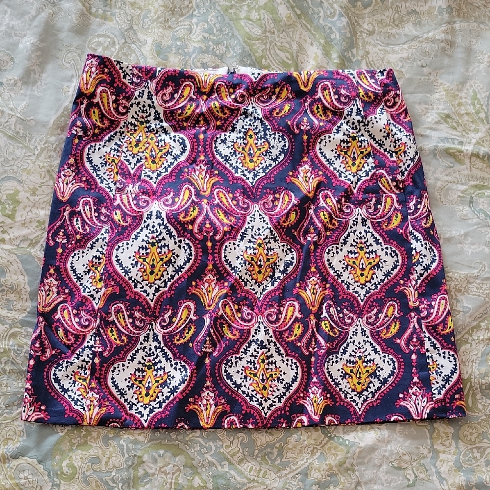 J. CREW Y2K Paisley Print Stretch Skirt